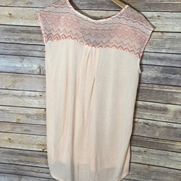 Anthropologie Little Yellow Button cap sleeve Size S - Picture 3 of 4